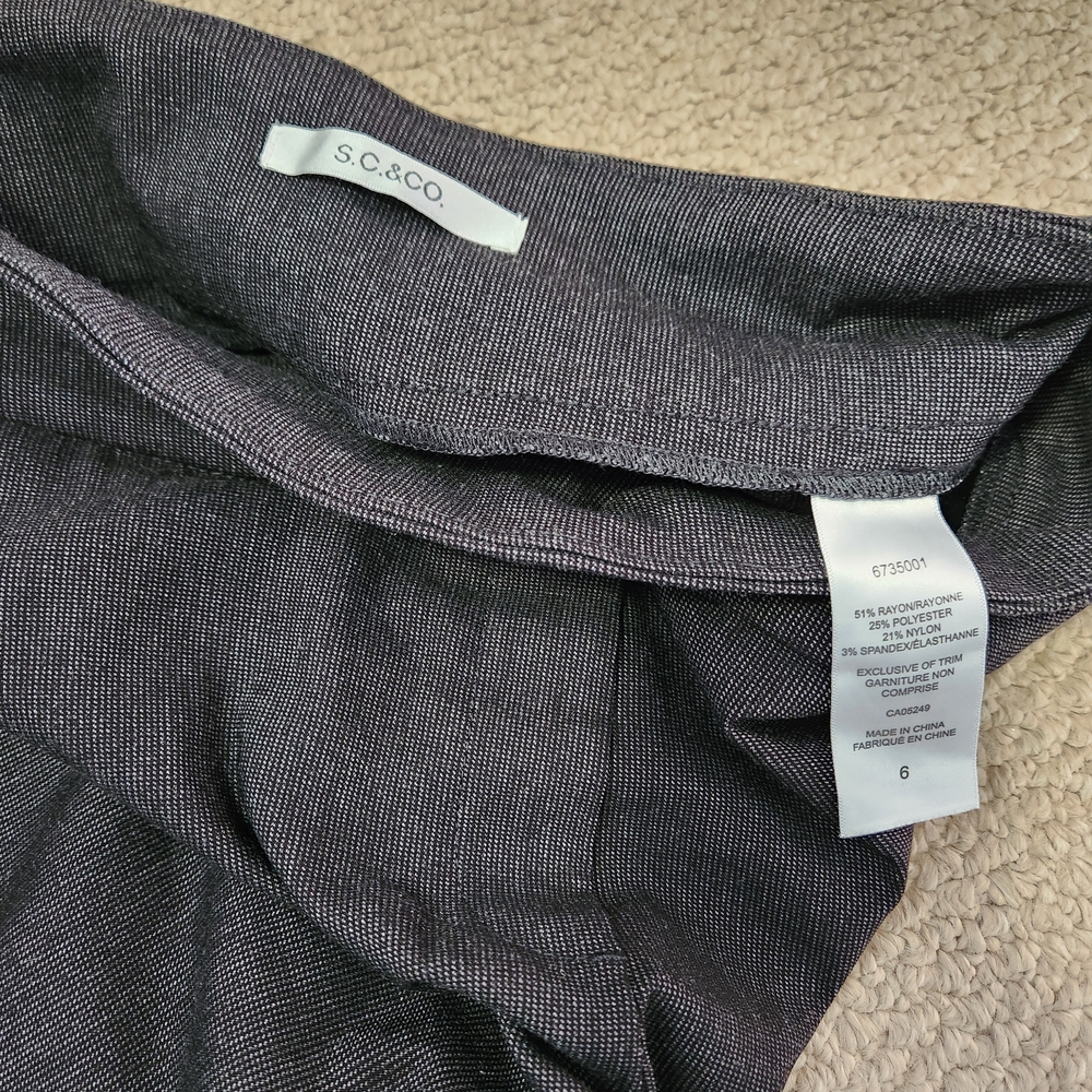 S.C. & Co. Gray Womens Formal Pant